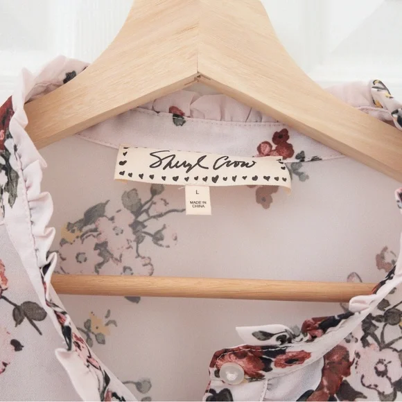 Sheryl Crowe Floral Pink Blouse - Picture 2 of 4